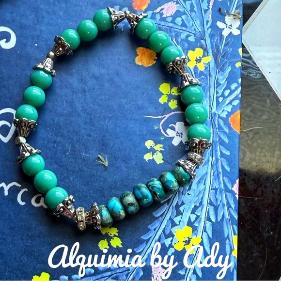 Alquimia Blue Bracelet with Intricate Design - Picture 1 of 6